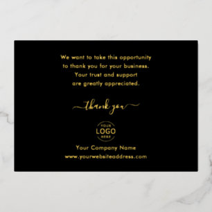 Vielen Dank für Ihr eigenes Logo Folien Feiertagskarte