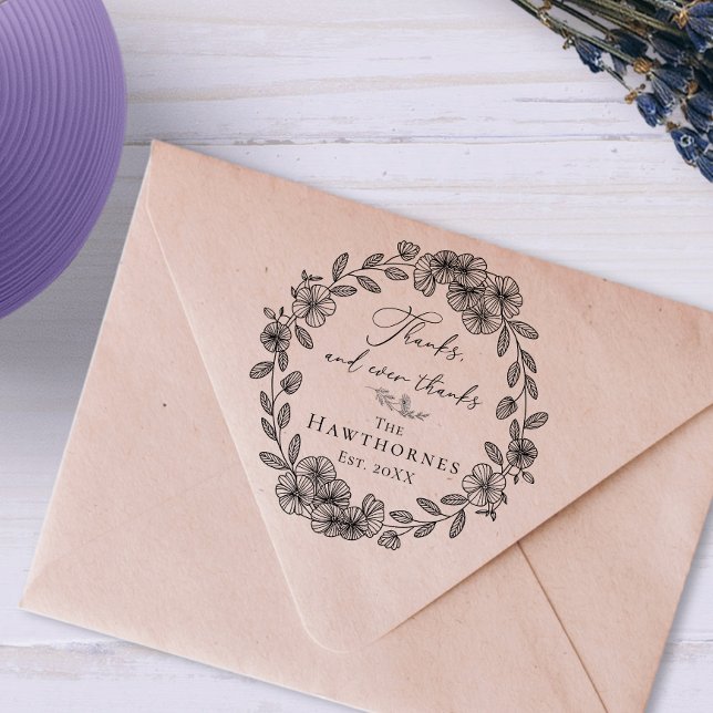 Vielen Dank für Ihr elegantes botanisches Shakespe Gummistempel (Von Creator hochgeladen)