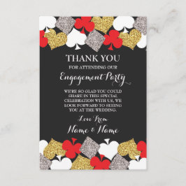 Vielen Dank für Ihr Engagement Party Wedding Vegas Einladung