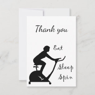 Vielen Dank für Ihr Essen Sleep Spin Class Biking  Dankeskarte