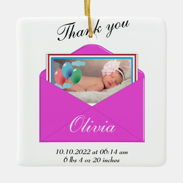 Vielen Dank für Ihr Foto zur Ankündigung der Gebur Keramikornament (Vorderseite)