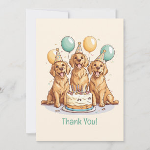 Vielen Dank für Ihr Geburtstag Golden Retriever Hu Dankeskarte