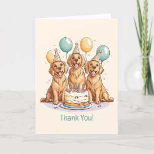 Vielen Dank für Ihr Geburtstag Golden Retriever Hu Dankeskarte