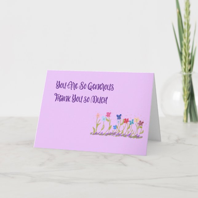 Vielen Dank für Ihr Geld Dankeskarte (Vorderseite)