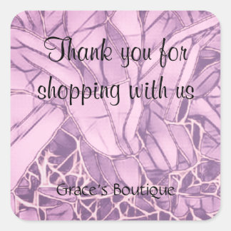 Vielen Dank für Ihr Geschäft Quadratischer Aufkleber