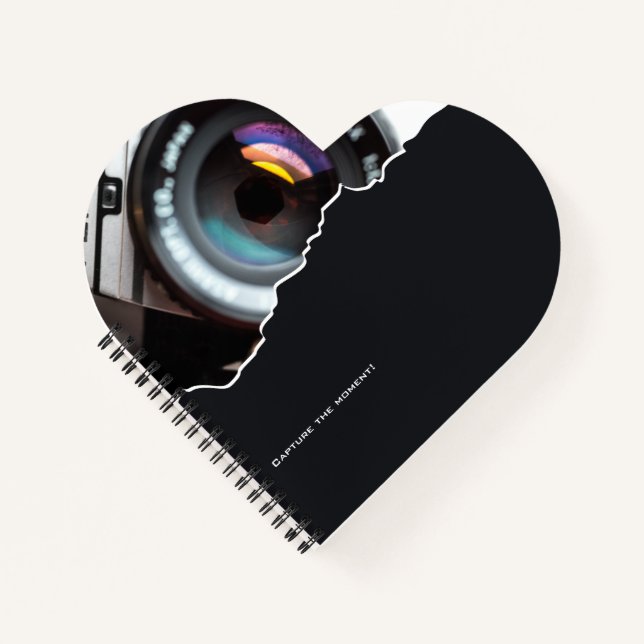 Vielen Dank für Ihr Geschenk Fotograf Heart Shaped Notizbuch (Vorderseite)