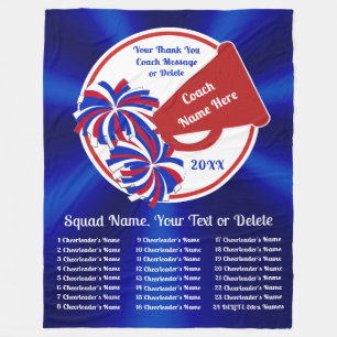 Vielen Dank für Ihr Geschenk für Cheer Coach, Red  Fleecedecke