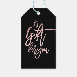 Vielen Dank für Ihr Geschenk Pink Rose Gold Foil M Geschenkanhänger