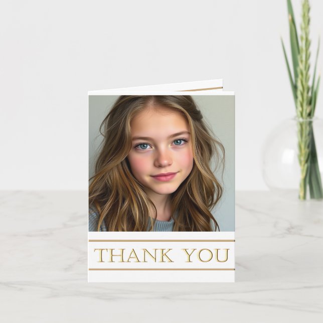 Vielen Dank für Ihr Graduate Simple Gold Dankeskarte (Vorderseite)