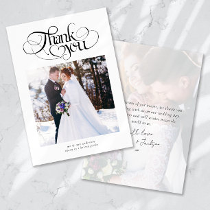 Vielen Dank für Ihr Herz-Script-Hochzeitsskript-Fo Dankeskarte