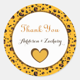 Vielen Dank für Ihr Hochzeitsticker Bride und Groo Runder Aufkleber