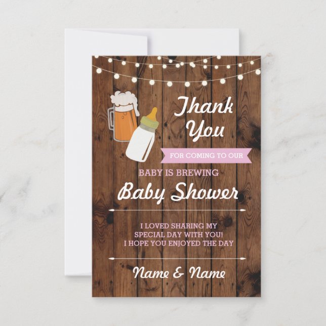 Vielen Dank für Ihr Interesse an Baby Shower Beer  Einladung (Vorderseite)