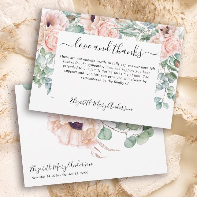 Vielen Dank für Ihr Interesse an der blush Pink Fl Dankeskarte (Von Creator hochgeladen)