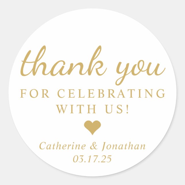 Vielen Dank für Ihr Interesse an der Gold-Gastgesc Runder Aufkleber (Vorderseite)