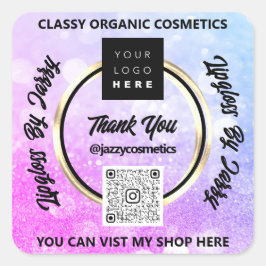 Vielen Dank für Ihr Interesse an QR-Logo Quadratischer Aufkleber