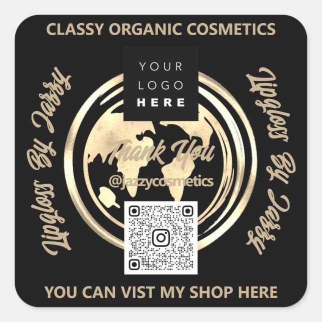 Vielen Dank für Ihr Interesse an QR-Logos Quadratischer Aufkleber (Vorderseite)