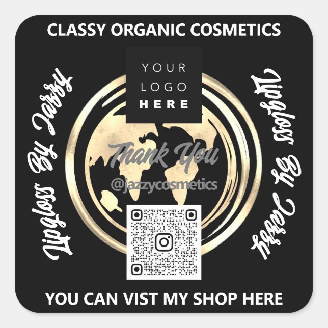 Vielen Dank für Ihr Interesse an QR-Logos Quadratischer Aufkleber (Vorderseite)