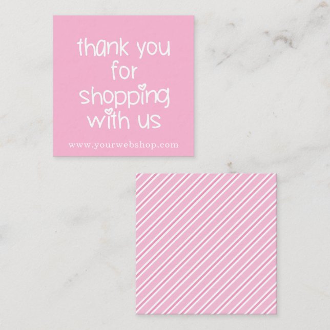 Vielen Dank für Ihr Interesse an Shopping - Niedli Quadratische Visitenkarte (Vorne/Hinten)