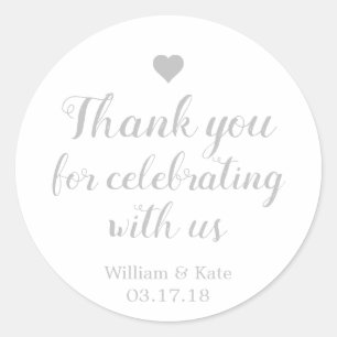 Vielen Dank für Ihr Interesse an uns Silver Runder Aufkleber