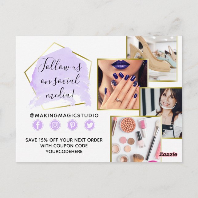 Vielen Dank für Ihr Interesse an Watercolor Crysta Postkarte (Rückseite)