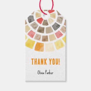 Vielen Dank für Ihr Kennzeichen mit Aquarellkachel Geschenkanhänger