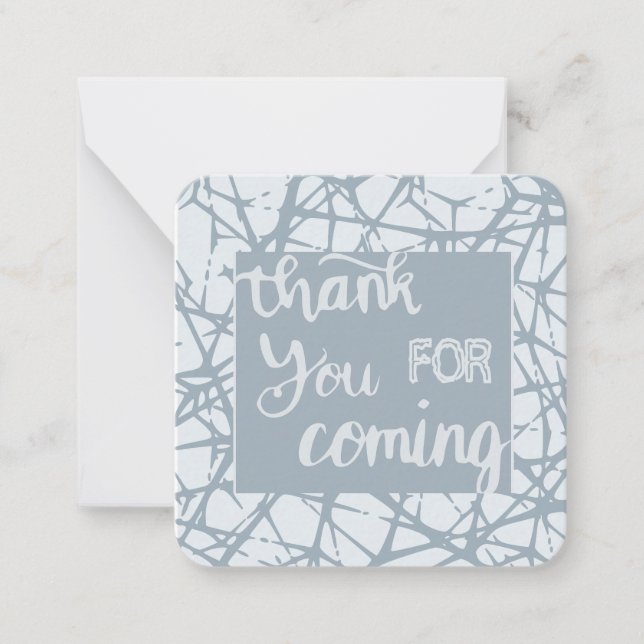 Vielen Dank für Ihr Kommen Mitteilungskarte (Vorderseite)