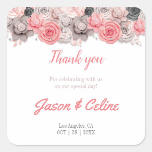 Vielen Dank für Ihr Kommen. Quadratischer Aufkleber