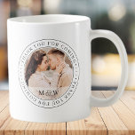 Vielen Dank für Ihr Kommen und Ihre Hochzeit mit k Kaffeetasse<br><div class="desc">Dieses einfache und klassische Design besteht aus Serifentypografie und fügt ein benutzerdefiniertes Foto hinzu. "Danke,  dass du gekommen bist" geschrieben in Serif.</div>