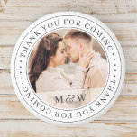 Vielen Dank für Ihr Kommen und Ihre Hochzeit mit k Magnet<br><div class="desc">Dieses einfache und klassische Design besteht aus Serifentypografie und fügt ein benutzerdefiniertes Foto hinzu. "Danke,  dass du gekommen bist" geschrieben in Serif.</div>