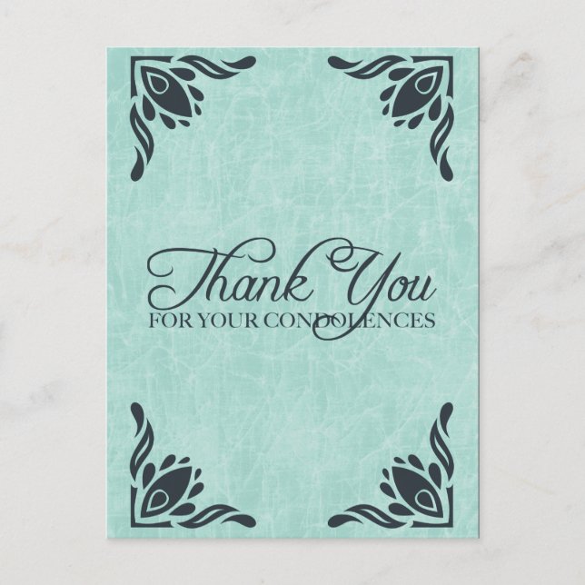 Vielen Dank für Ihr Mitgefühl Postkarte (Vorderseite)