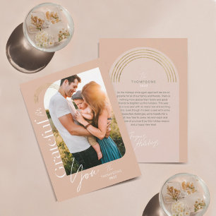 Vielen Dank für Ihr modernes geometrisches Foto Feiertagskarte