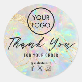 Vielen Dank für Ihr neues Opal Runder Aufkleber