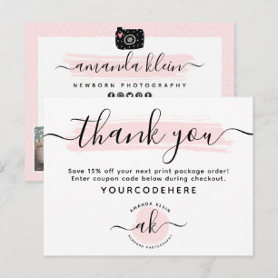 Vielen Dank für Ihr Niedliches Minimalistisches Fo Postkarte