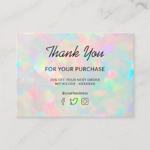 Vielen Dank für Ihr opal-Foto Visitenkarte