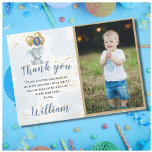 Vielen Dank für Ihr Personalisiertes Foto 1. Gebur Dankeskarte<br><div class="desc">Sie werden so viel Freude daran haben, diese charmante und einzigartige Dankeschön-Karte - mit diesem wertvollen Elefanten und den blauen und goldenen Ballons - zu verschicken, ergänzt durch seine Nachricht und seinen eigenen Skriptnamen. "Liebe" ist wirklich die Antwort. Alle Designfragen oder Sonderwünsche, senden Sie einfach einen Chat oder eine E-Mail...</div>