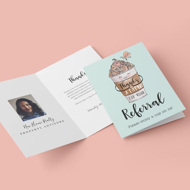 Vielen Dank für Ihr Referat Kawaii Coffee Cup Dankeskarte (Von Creator hochgeladen)