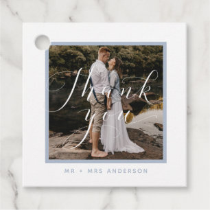 Vielen Dank für Ihr Script Modernes Foto Hochzeit Geschenkanhänger