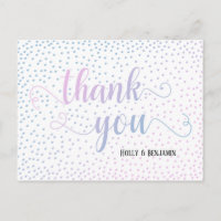 Vielen Dank für Ihr Script Pink Blue Confetti Baby