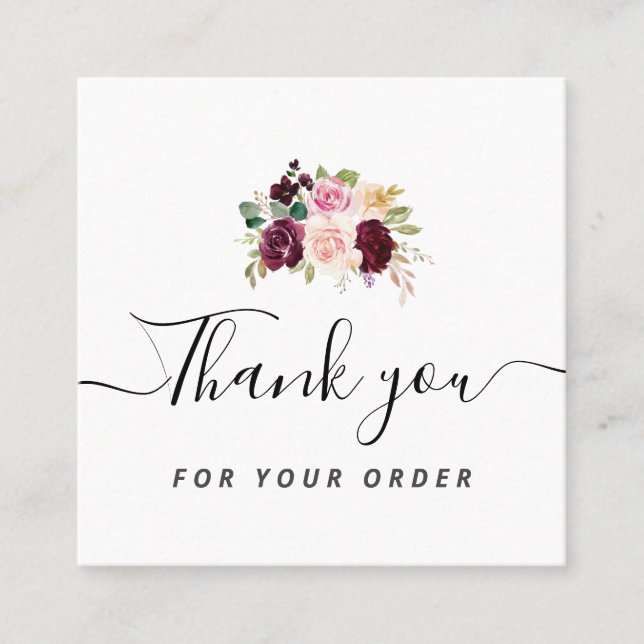 Vielen Dank für Ihr Script Quadratische Visitenkarte (Vorderseite)