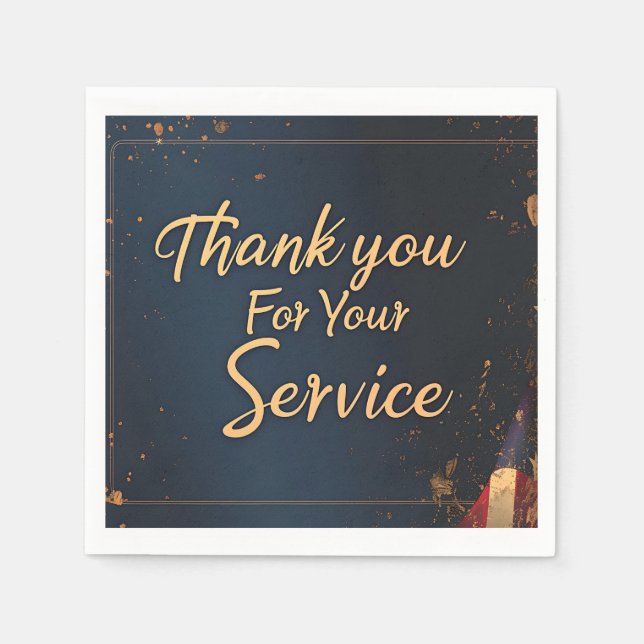 Vielen Dank für Ihr Service Paper Napkin Serviette (Vorderseite)