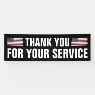 Vielen Dank für Ihr Service-patriotische US-Flagg Banner