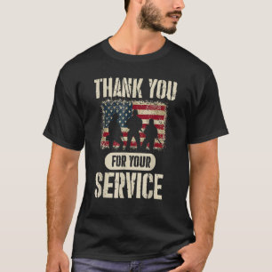 Vielen Dank für Ihr Service-Shirt, Patriotic Veter T-Shirt