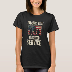 Vielen Dank für Ihr Service-Shirt, Patriotic Veter T-Shirt