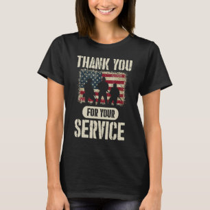 Vielen Dank für Ihr Service-Shirt, Patriotic Veter T-Shirt