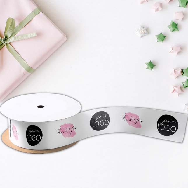 Vielen Dank für Ihr Unternehmen Logo Vorlage Custo Satinband (Von Creator hochgeladen)