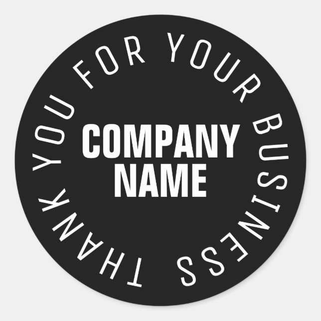 Vielen Dank für Ihr Unternehmen Runder Aufkleber (Vorderseite)