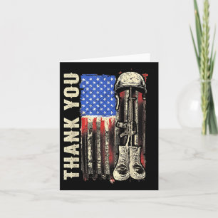 Vielen Dank für Ihr Vintages Patriotisches Gedenkt Karte