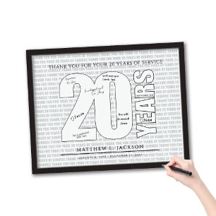 Vielen Dank für Ihre 20 Dienstjahre Poster