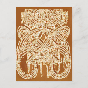 Vielen Dank für Ihre Anmerkung Ethnic Abstrakt Fin Postkarte
