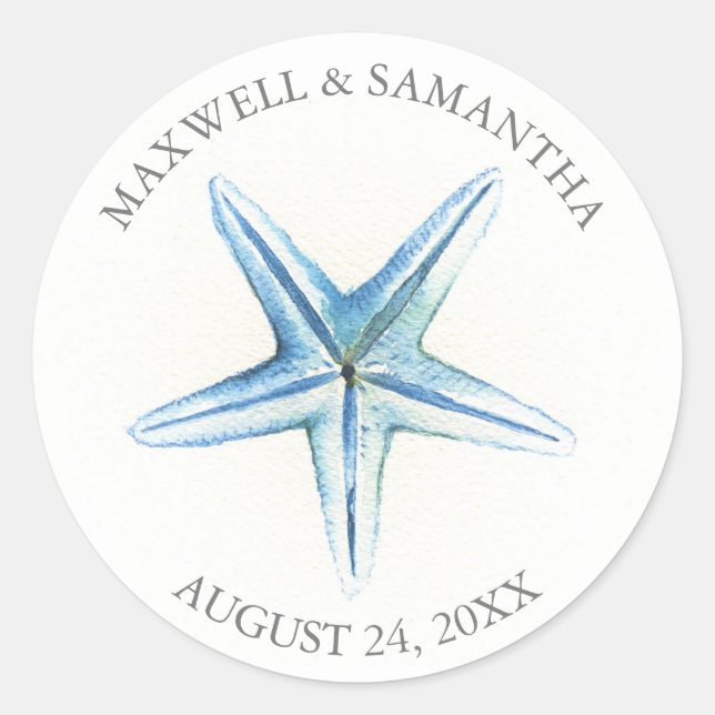 Vielen Dank für Ihre Aufkleber Blue Starfish Beach (Vorderseite)